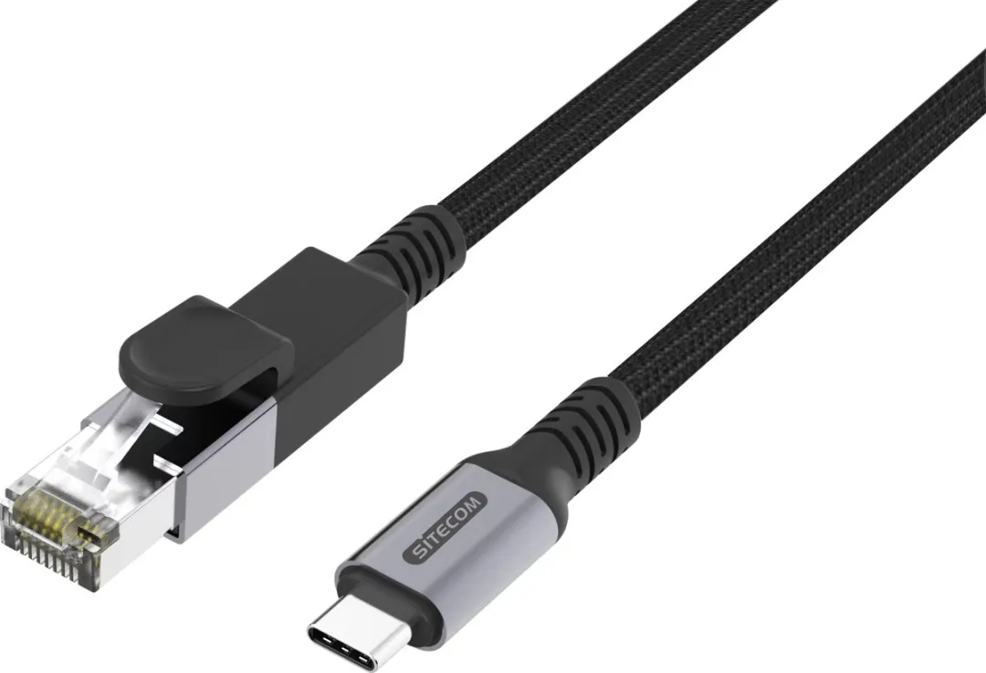 Sitecom CA-1010 USB-C naar Ethernet Kabel 150cm - Zwart