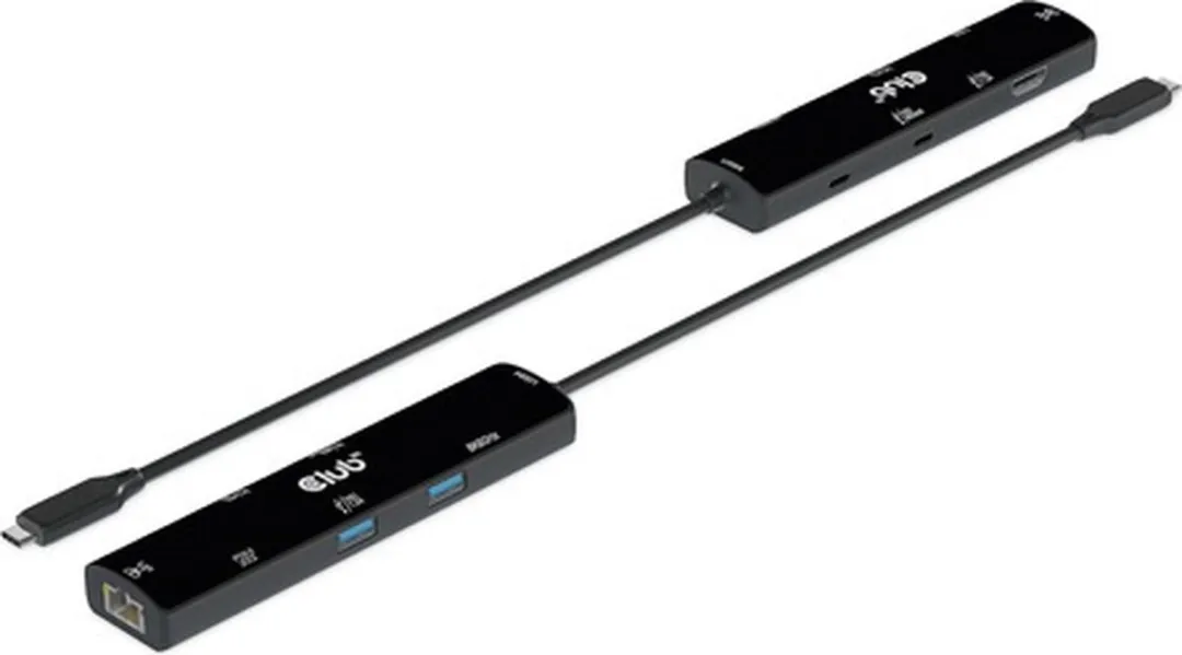 Club3D CSV-1599 USB-C 6-in-1 Hub - 8K60Hz/4K120Hz - 2x USB-A 10Gbps - Zwart