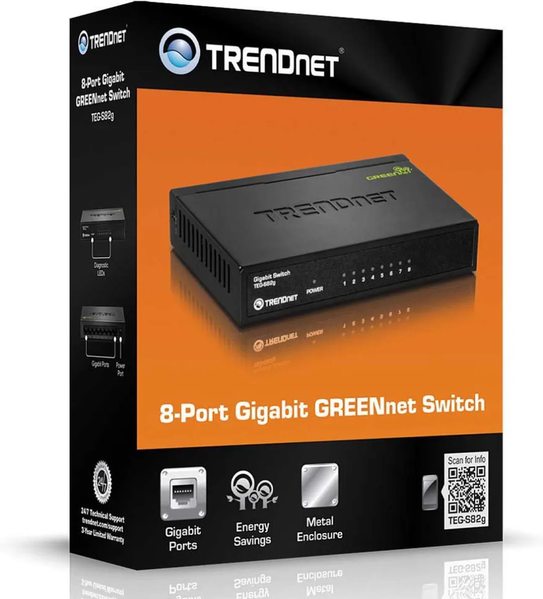 Switch Trendnet TEG-S82G 16 Gbps