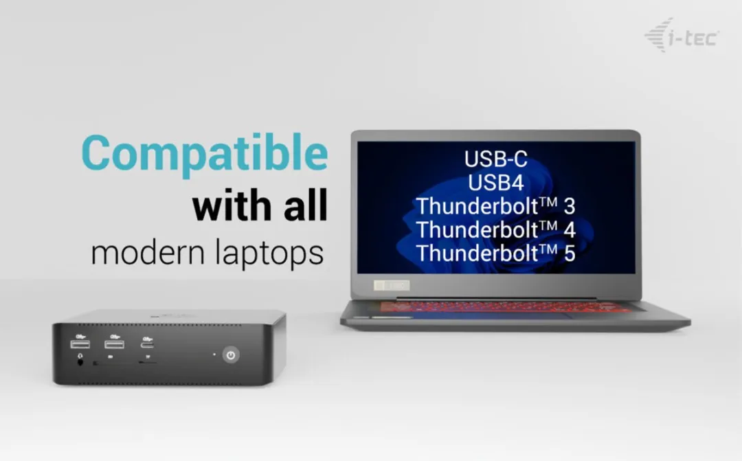 I-tec Thunderbolt5 TB5QUATTRODOCKPD Docking Station - 5x USB - 2.5G LAN - 140W