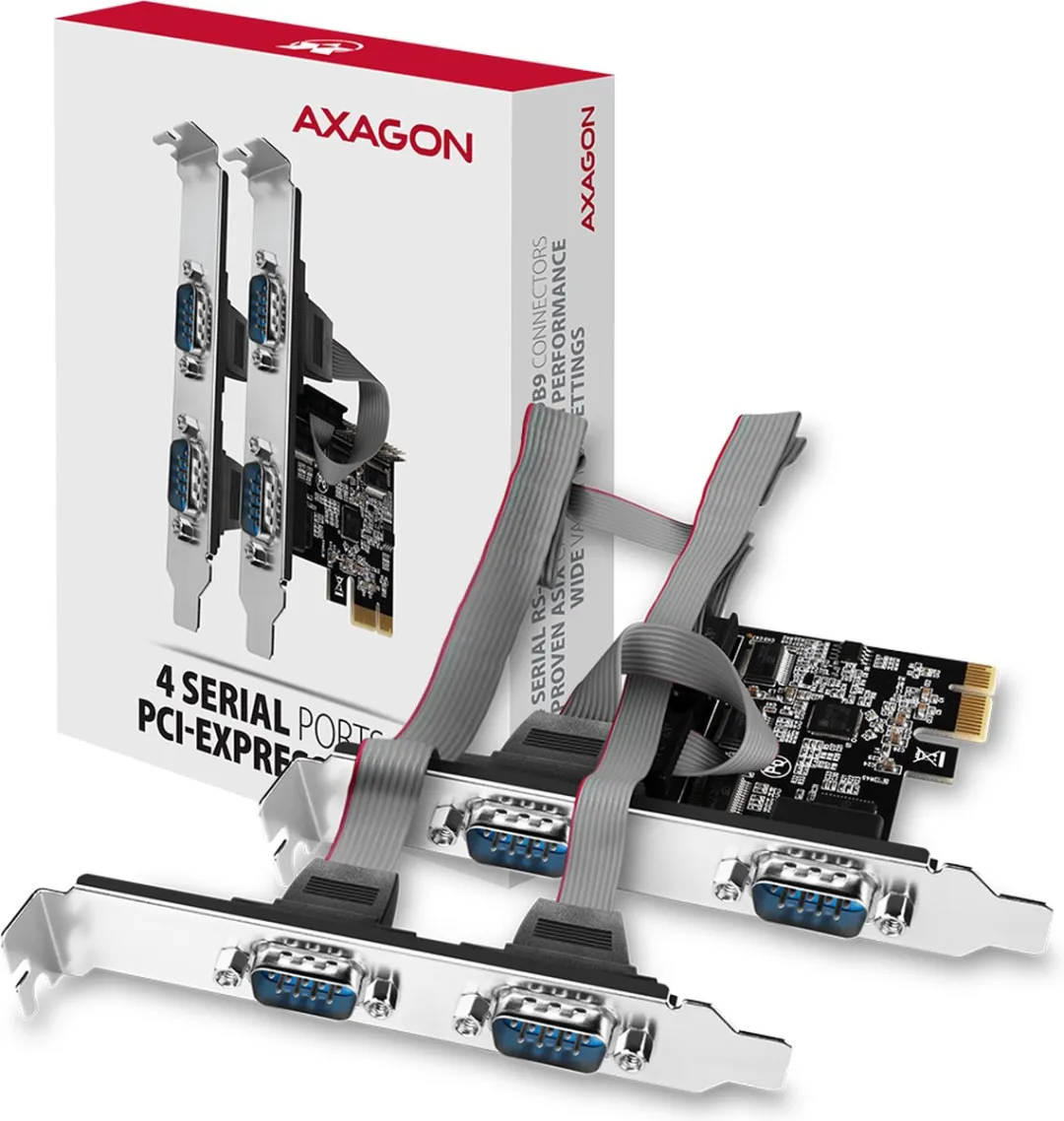 Axagon PCEA-S4N PCIe Adapter 4x Seriële Poorten - afbeelding 6 van 6