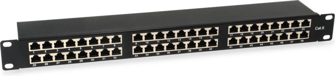Equip Patchpanel 48x RJ45 Cat6 19" 1HE