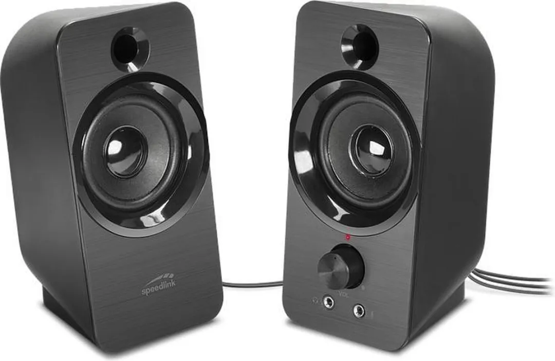 Speedlink DAROC - Stereo Speaker - PC - 2 Jackplugs - Compact - Zwart
