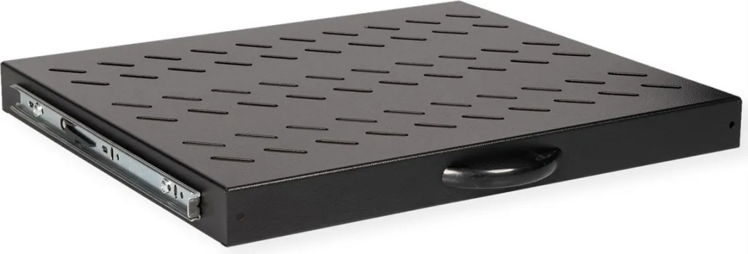 Roline 19-inch 1U Uitschuifbare Plank 350mm - 25kg - Zwart - afbeelding 4 van 5