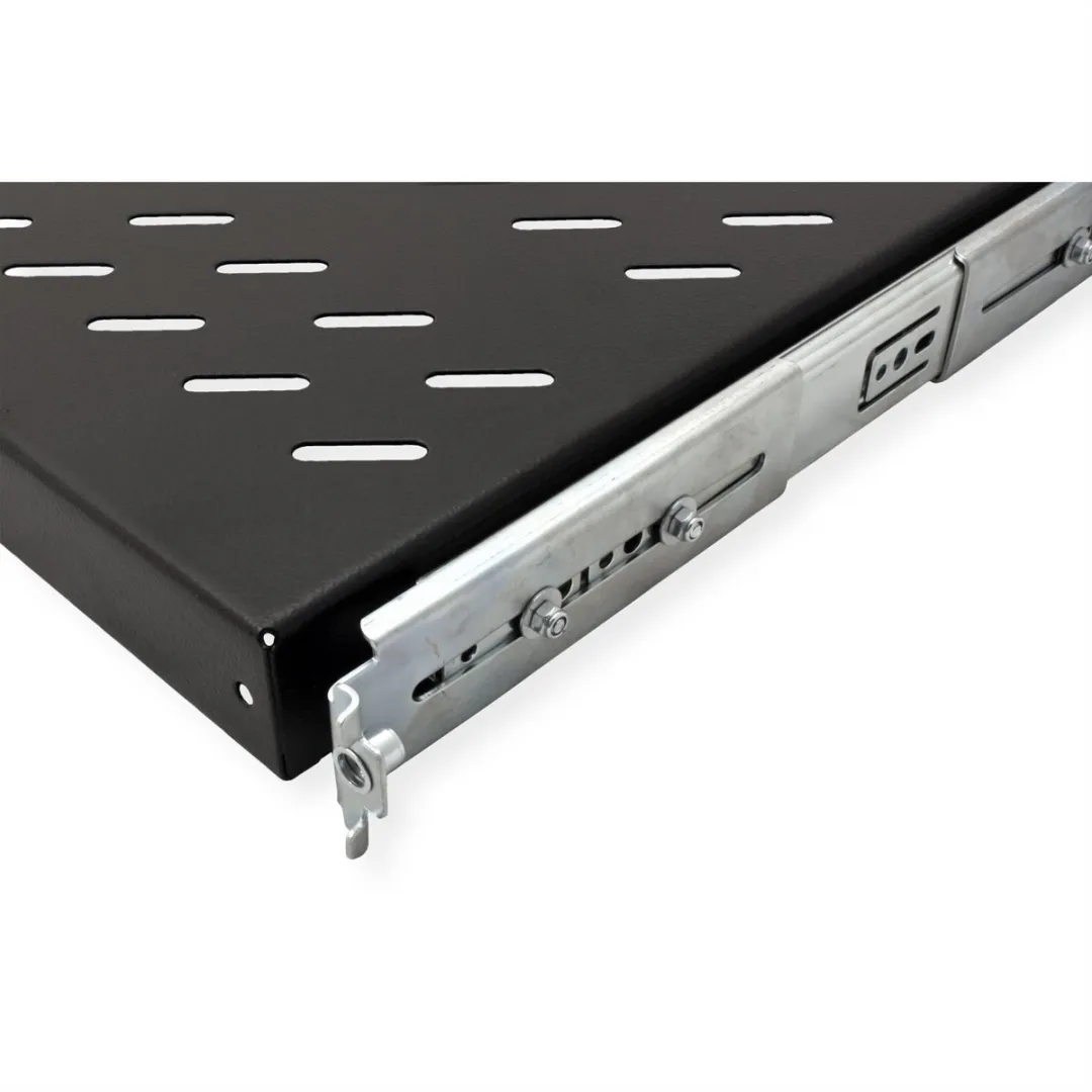 Roline 19-inch 1U Uitschuifbare Plank 350mm - 25kg - Zwart - afbeelding 2 van 5