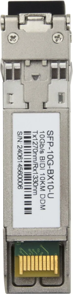 Deltaco SFP-G-10G-BiDi SFP+ Transceiver - 10Gbit/s - 1270nm - 10km - Staal