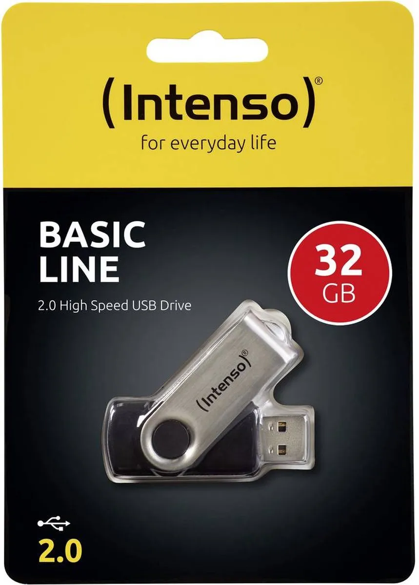 Intenso Basic Line 3503480 USB-Stick 32GB - Zwart
