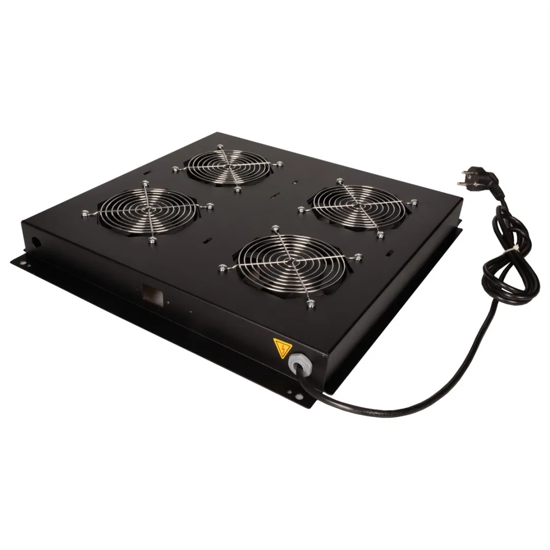 Roline 19-inch Dakventilatorunit 4 Ventilatoren - Zwart - afbeelding 2 van 3