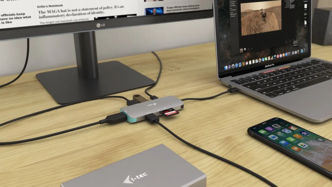 I-tec Metal USB-C Nano Dock C31NANODOCKPD - HDMI 4K - 100W - Grijs