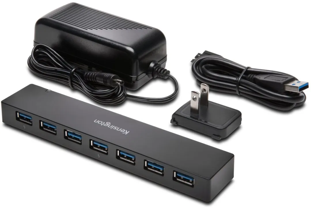 Kensington K39123EU USB 3.0 Hub 7 Poorten - Zwart