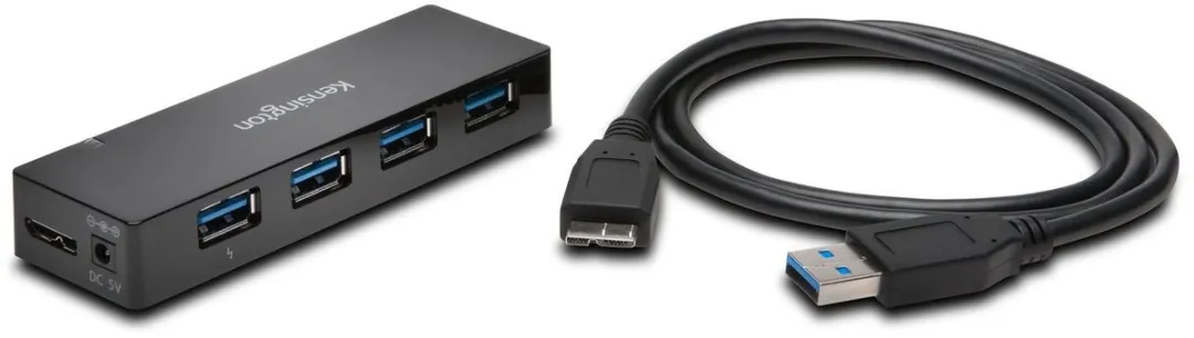 Kensington K39122EU Hub USB 3.0 - 4 Poorten - Zwart - afbeelding 3 van 6