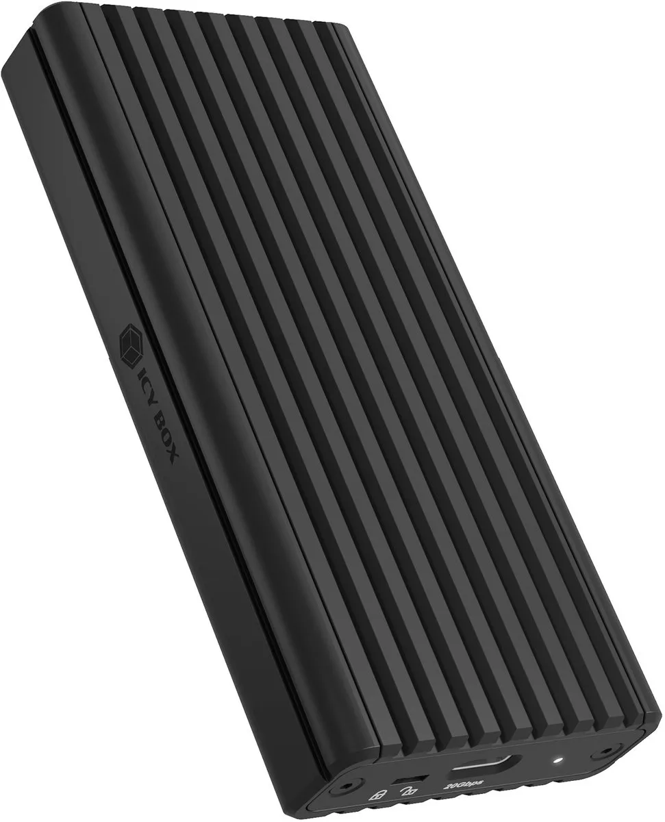 Icy Box IB-1917M-C32a M.2 NVMe SSD Behuizing - USB 3.2 Gen 2x2 - Zwart