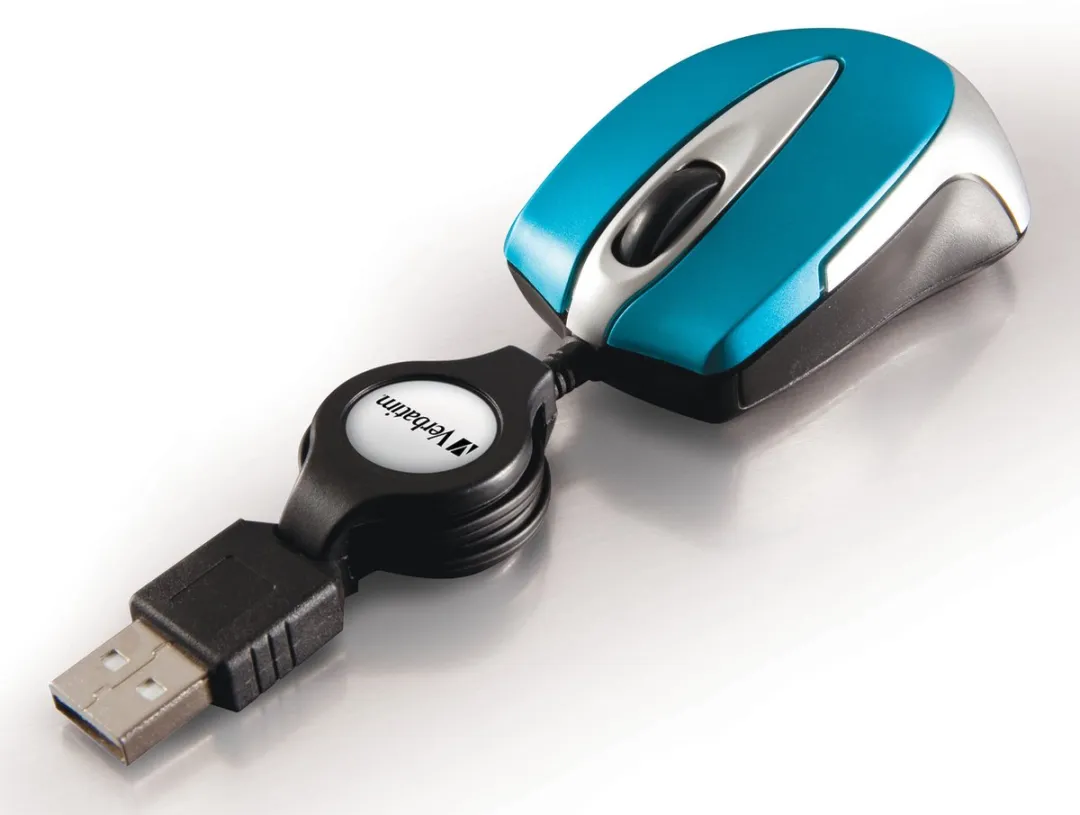 Verbatim 49022 Go Mini USB Muis - Intrekbaar snoer - 3 Knoppen - Blauw