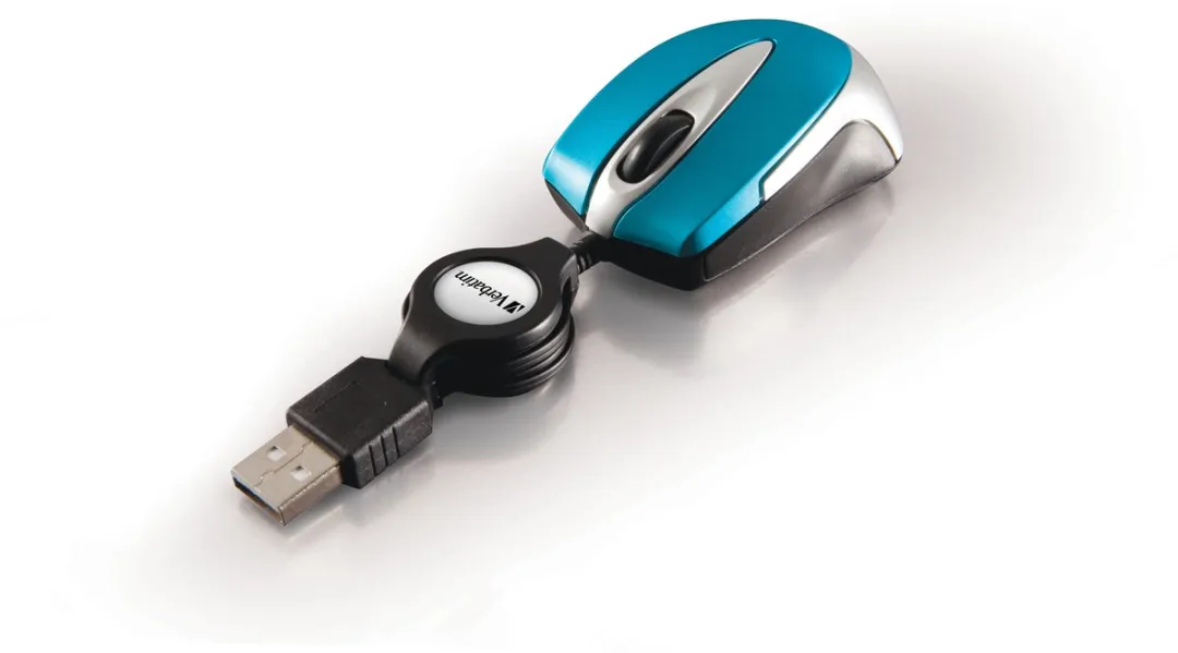 Verbatim 49022 Go Mini USB Muis - Intrekbaar snoer - 3 Knoppen - Blauw