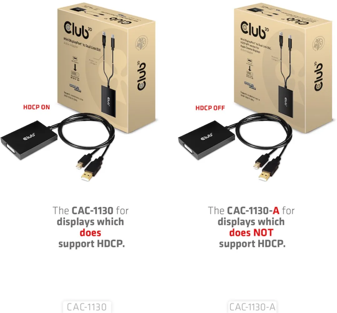 Club3D CAC-1130-A Mini DisplayPort naar DVI Adapter - Zwart