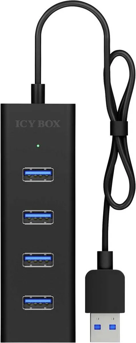 Icy Box IB-HUB1409-U3 USB 3.0 Hub - 4 Poorten Zwart