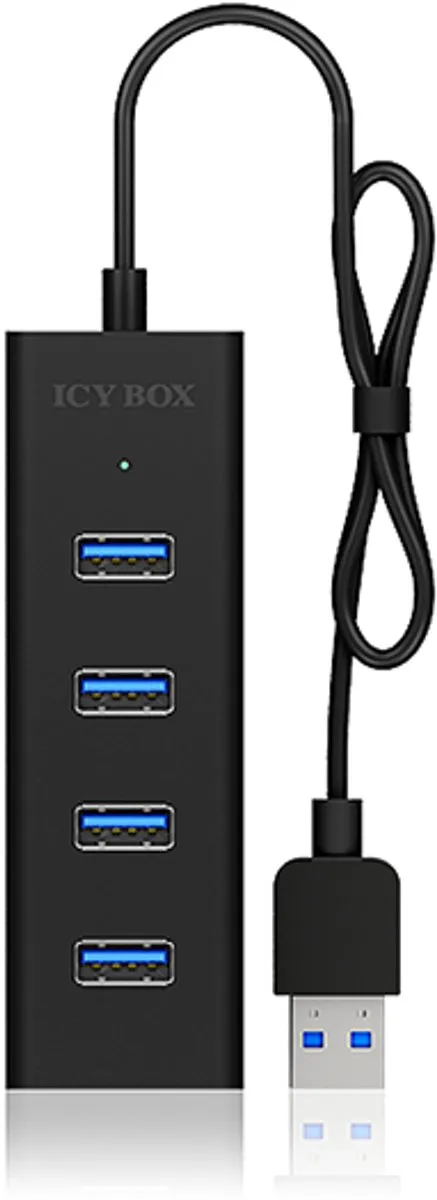 Icy Box IB-HUB1409-U3 USB 3.0 Hub - 4 Poorten Zwart