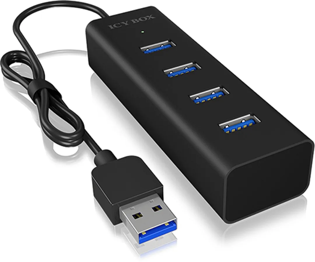 Icy Box IB-HUB1409-U3 USB 3.0 Hub - 4 Poorten Zwart
