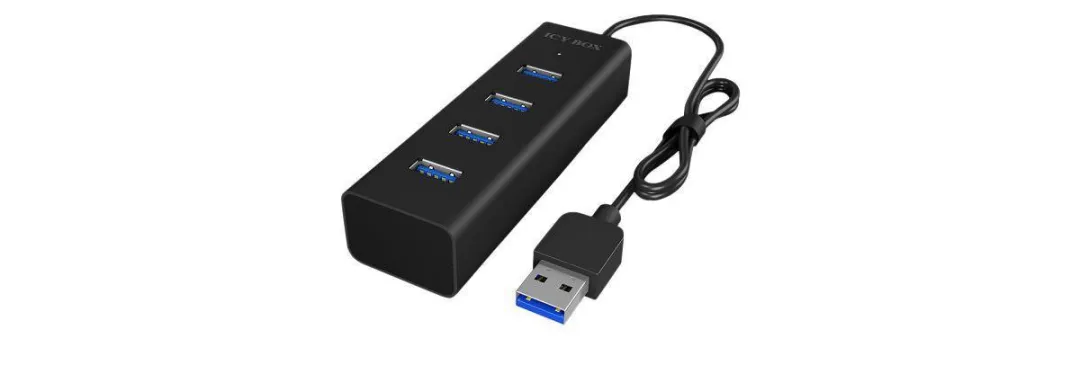 Icy Box IB-HUB1409-U3 USB 3.0 Hub - 4 Poorten Zwart