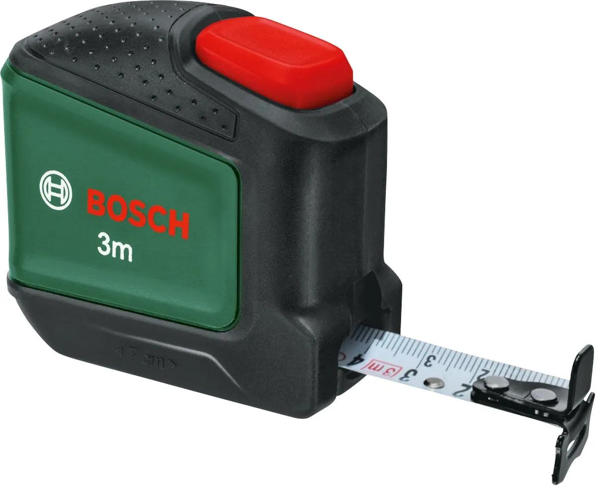 Bosch Rolbandmaat 3m - 19mm - Rood/Zwart/ Groen