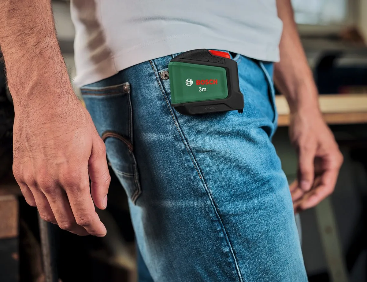 Bosch Rolbandmaat 3m - 19mm - Rood/Zwart/ Groen