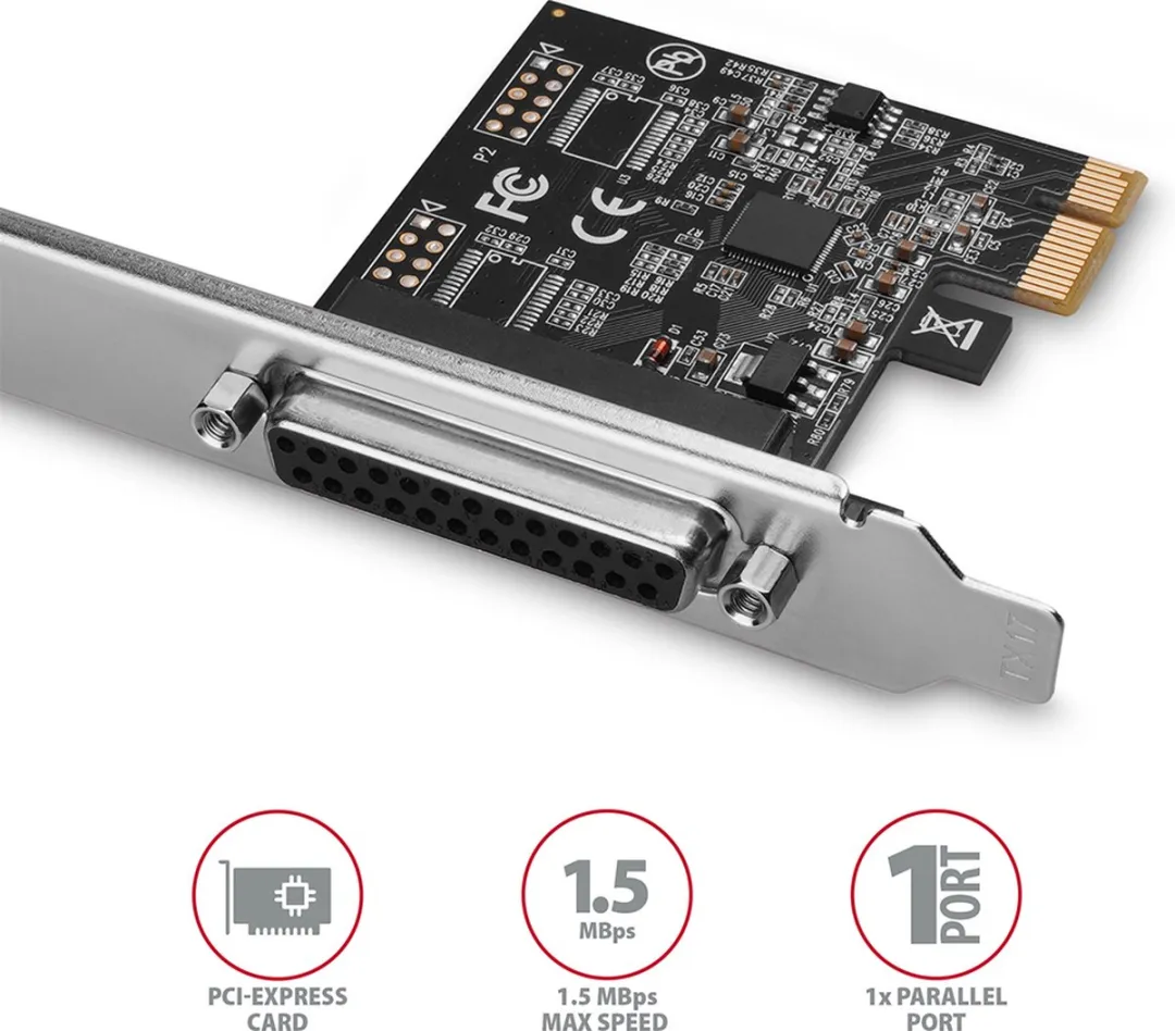 Axagon PCEA-P1N PCIe Parallelpoortadapter - afbeelding 4 van 6