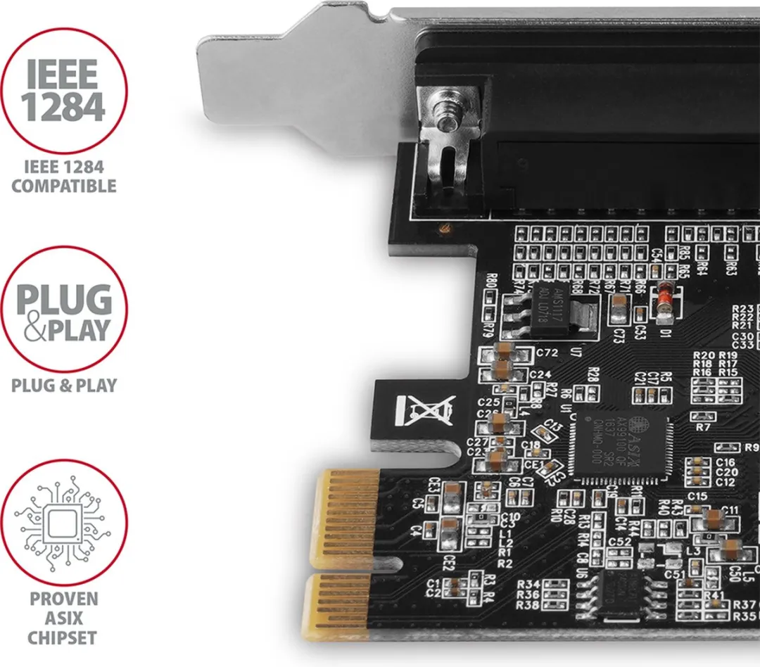 Axagon PCEA-P1N PCIe Parallelpoortadapter - afbeelding 3 van 6