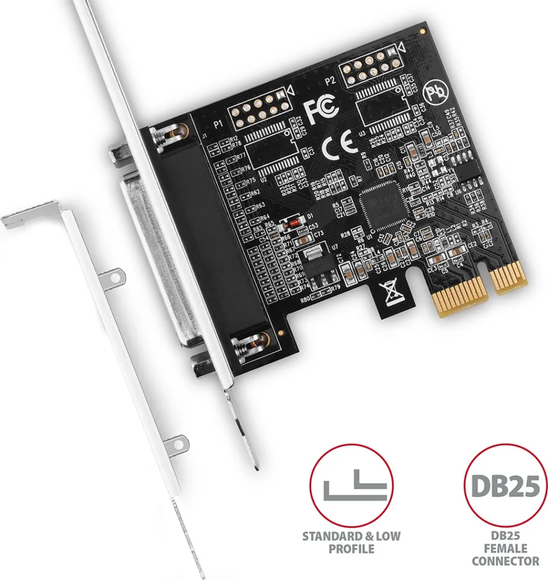 Axagon PCEA-P1N PCIe Parallelpoortadapter - afbeelding 2 van 6