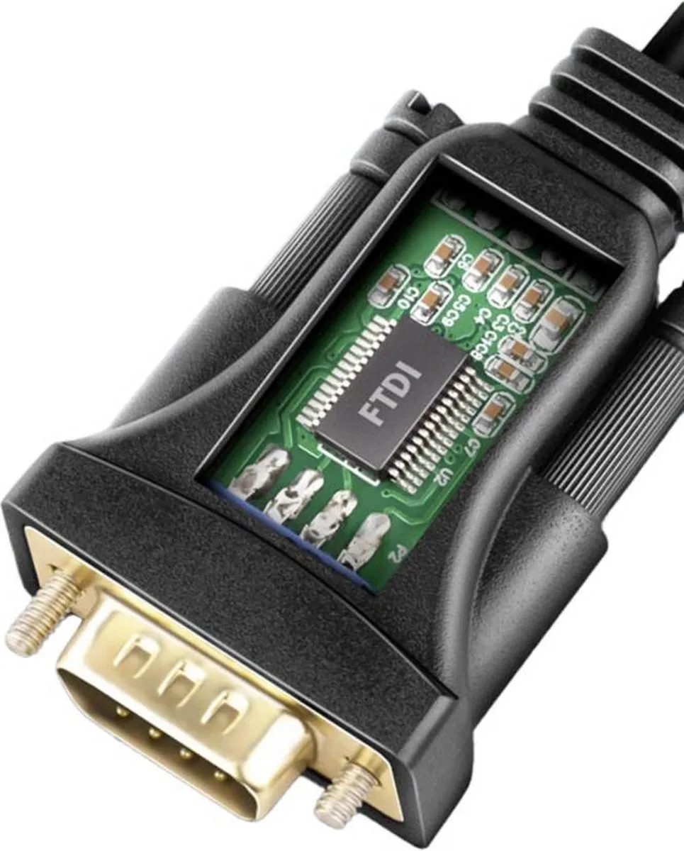 Axagon ADS-1PQN USB 2.0 Adapterkabel RS-232 - 1.5m - Zwart