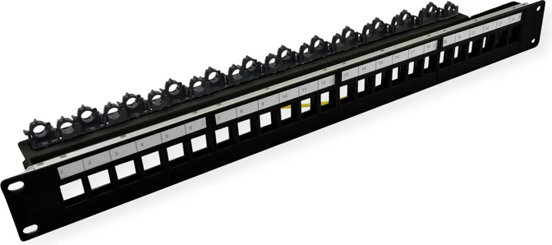 Roline 19" Keystone Module Rack 24P - Leeg - Zwart