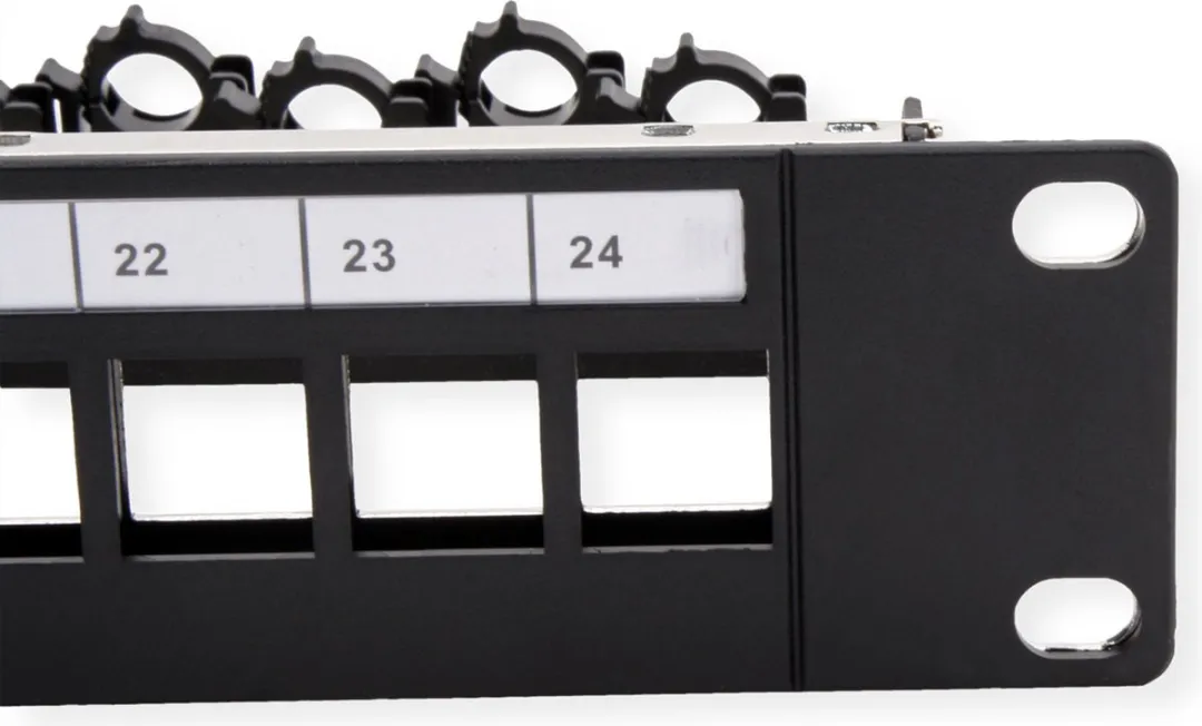 Roline 19" Keystone Module Rack 24P - Leeg - Zwart