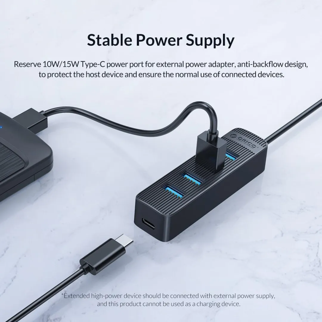 ORICO ORI-TWU3-4A-BK USB 3.0 Hub - 4 Poorten - Zwart