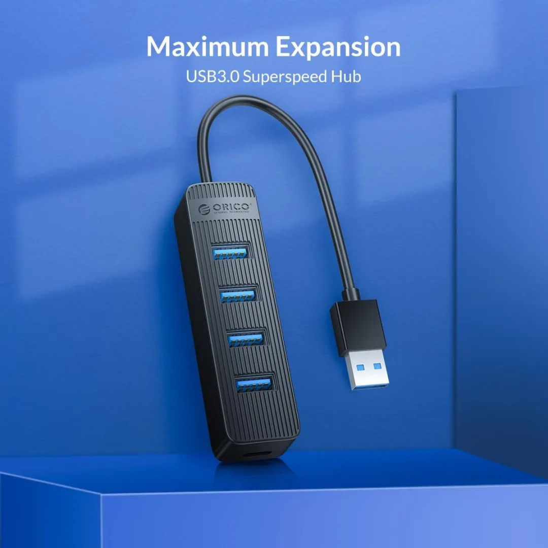 ORICO ORI-TWU3-4A-BK USB 3.0 Hub - 4 Poorten - Zwart - afbeelding 6 van 6