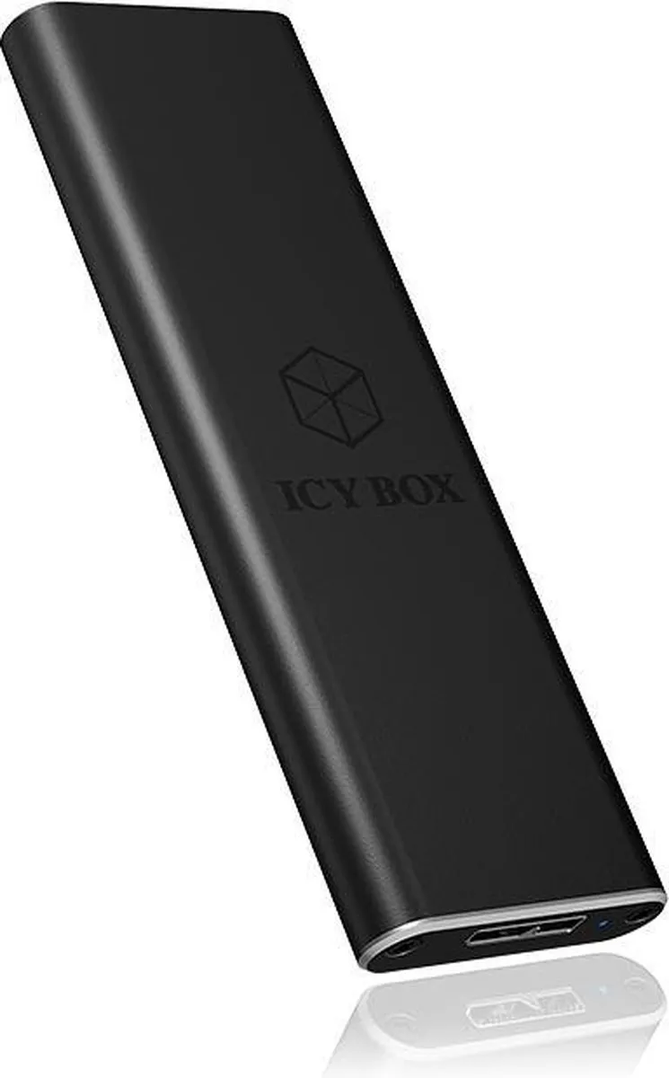 Icy Box IB-183M2 M.2 SSD-behuizing - USB 3.0 - Zwart