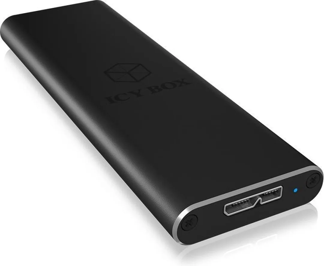 Icy Box IB-183M2 M.2 SSD-behuizing - USB 3.0 - Zwart