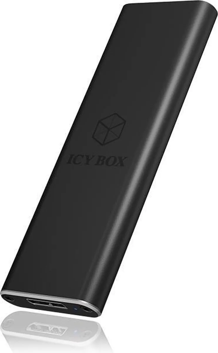 Icy Box IB-183M2 M.2 SSD-behuizing - USB 3.0 - Zwart