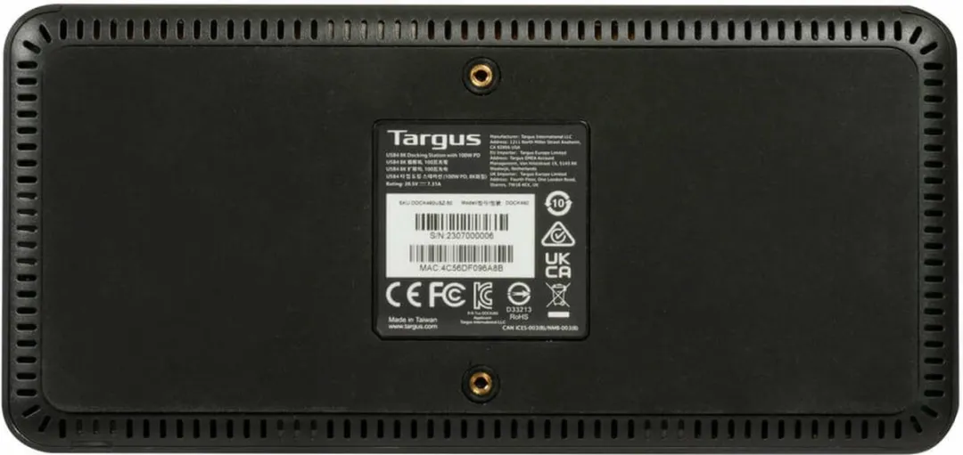 Targus DOCK460EUZ Laptopdock - USB4 - Zwart