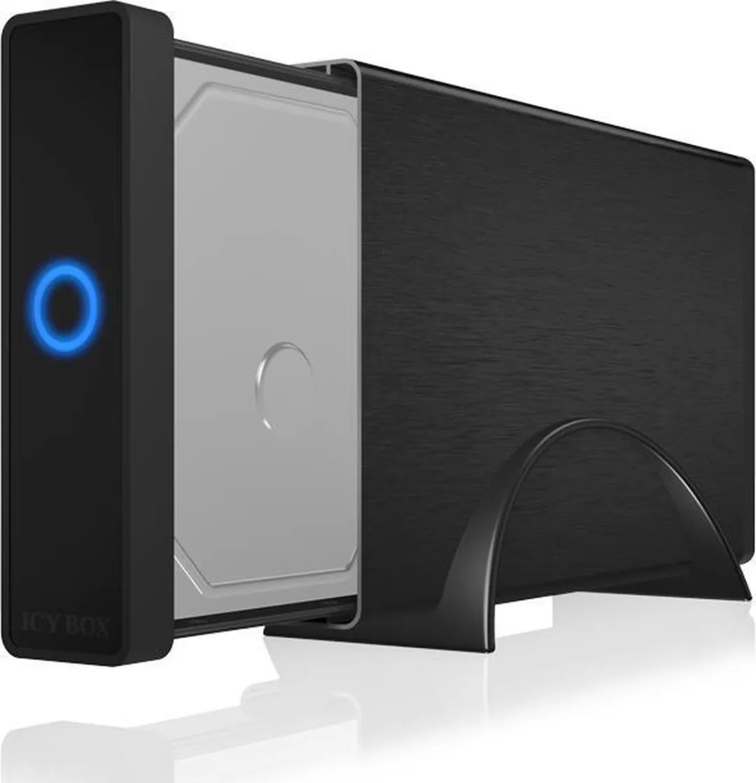 Icy Box IB-377-C31 3.5" HDD/SSD-behuizing - Zwart