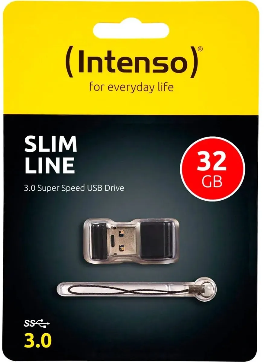 Intenso Slim Line USB-stick 32GB - Zwart