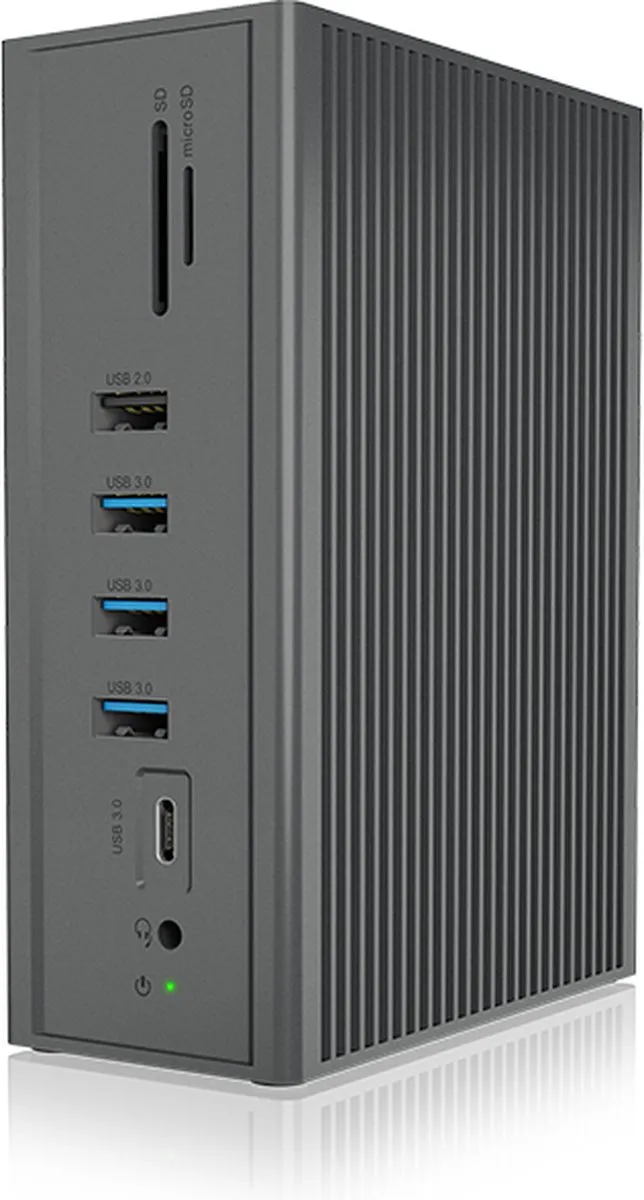 Icy Box IB-DK2262AC USB-C Dockingstation - Zwart