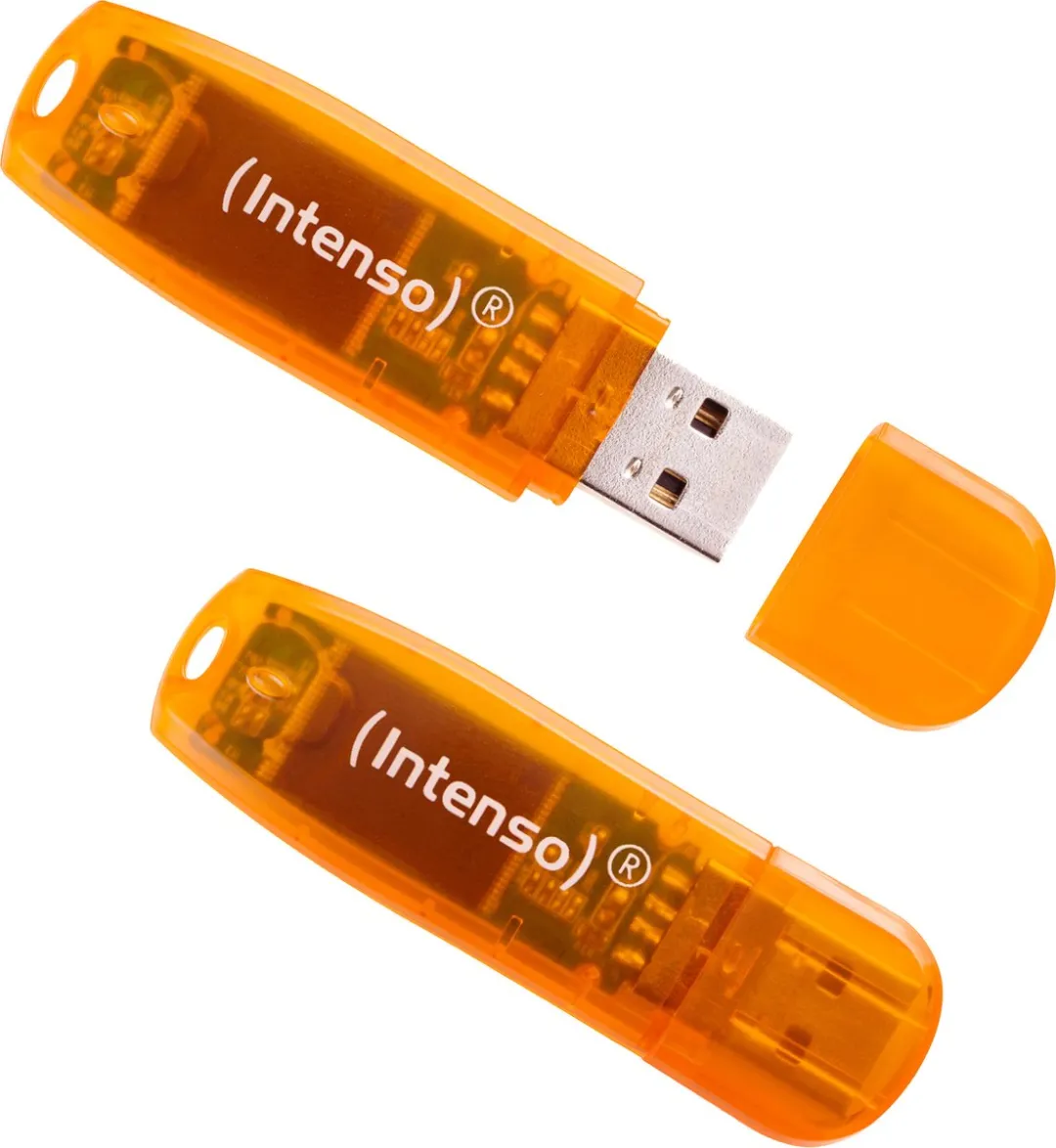 Intenso Rainbow Line 3502492 USB Stick 64GB - Oranje - 3 Stuks