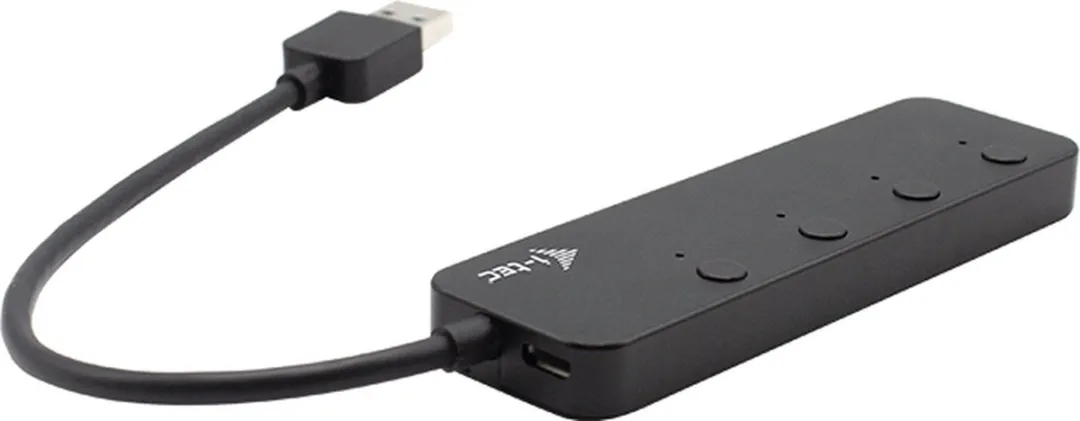 I-tec U3CHARGEHUB4 USB Oplader Hub - 4 Poorten - Zwart