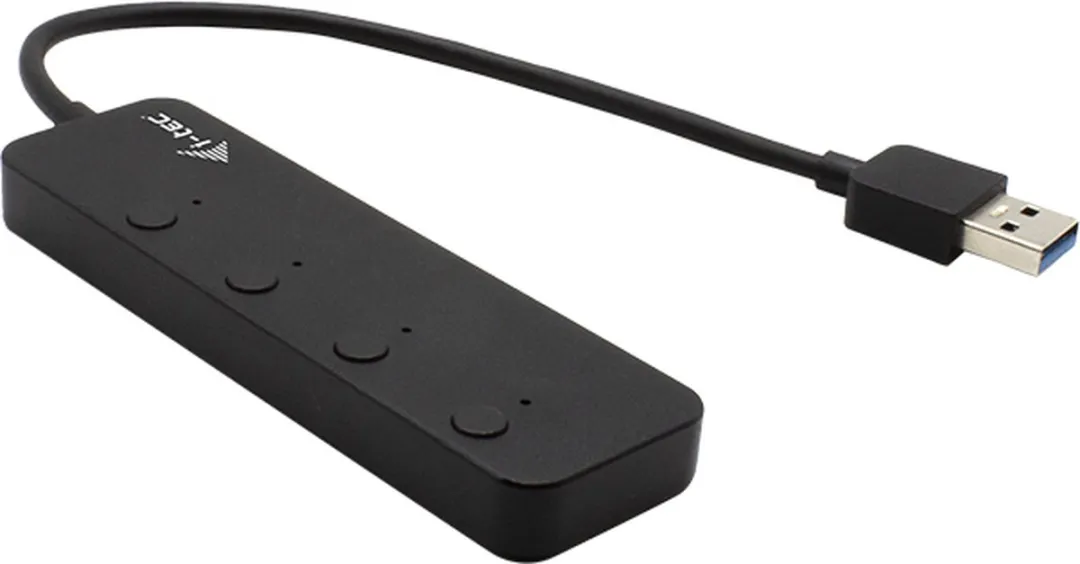 I-tec U3CHARGEHUB4 USB Oplader Hub - 4 Poorten - Zwart