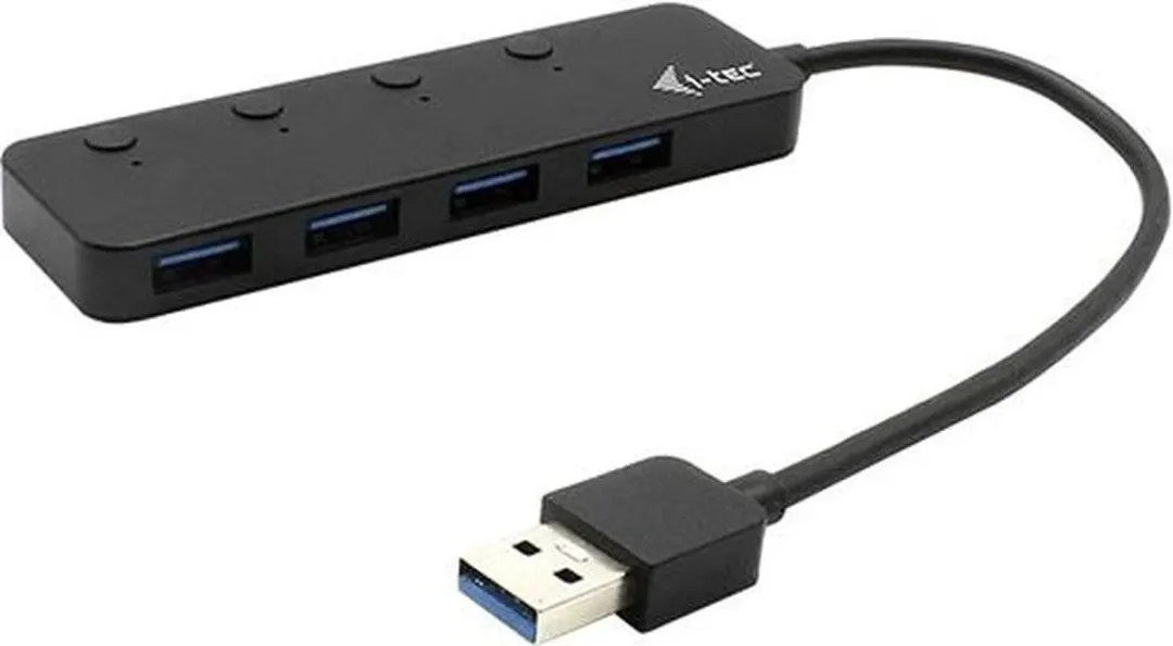 I-tec U3CHARGEHUB4 USB Oplader Hub - 4 Poorten - Zwart