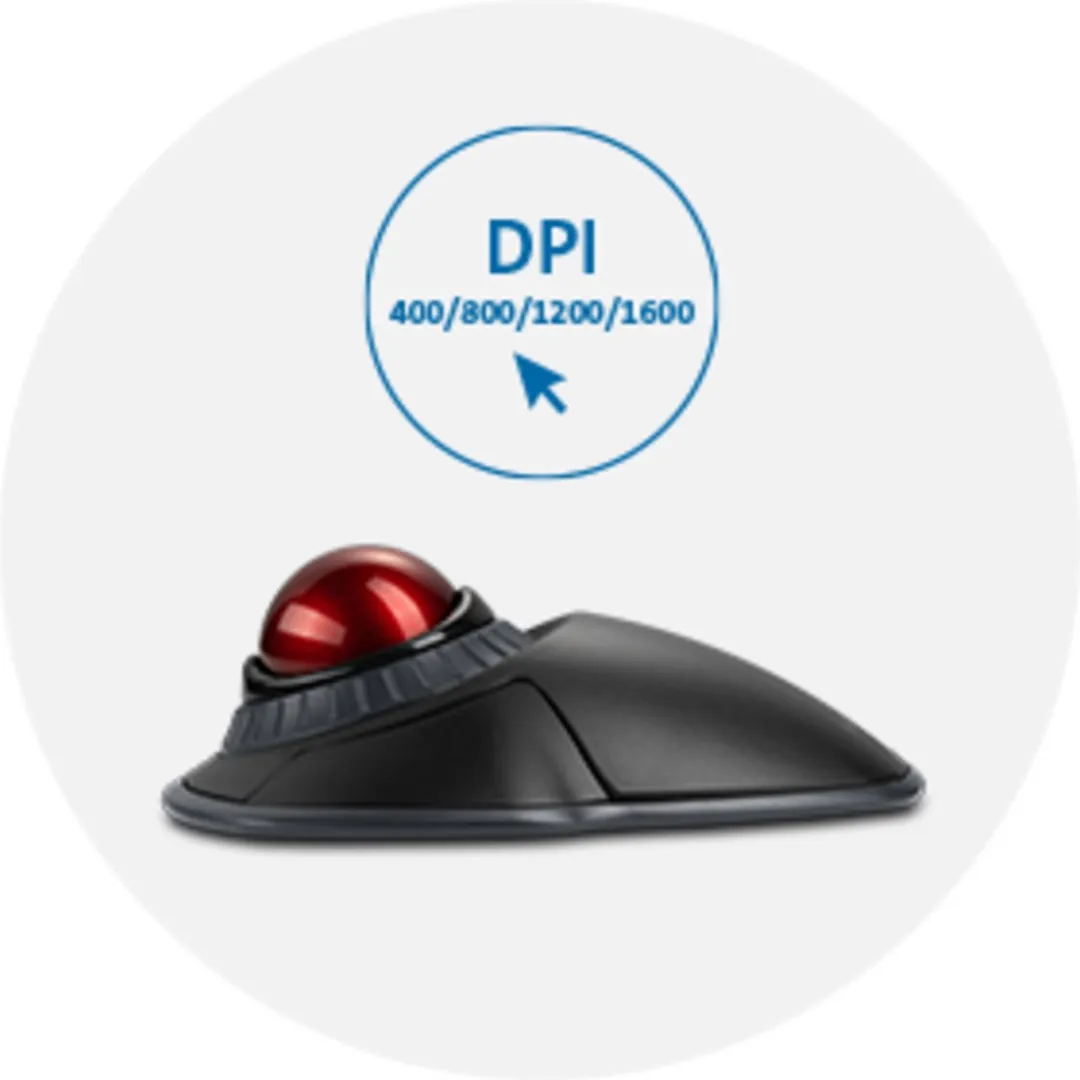Kensington Orbit K70992WW Draadloze Trackball - Zwart/Rood