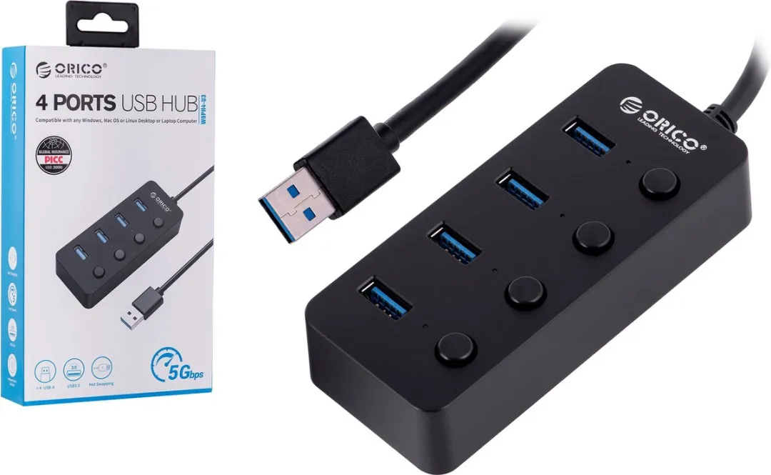 ORICO W9PH4-U3-V1-BK-BP USB 3.0 Hub