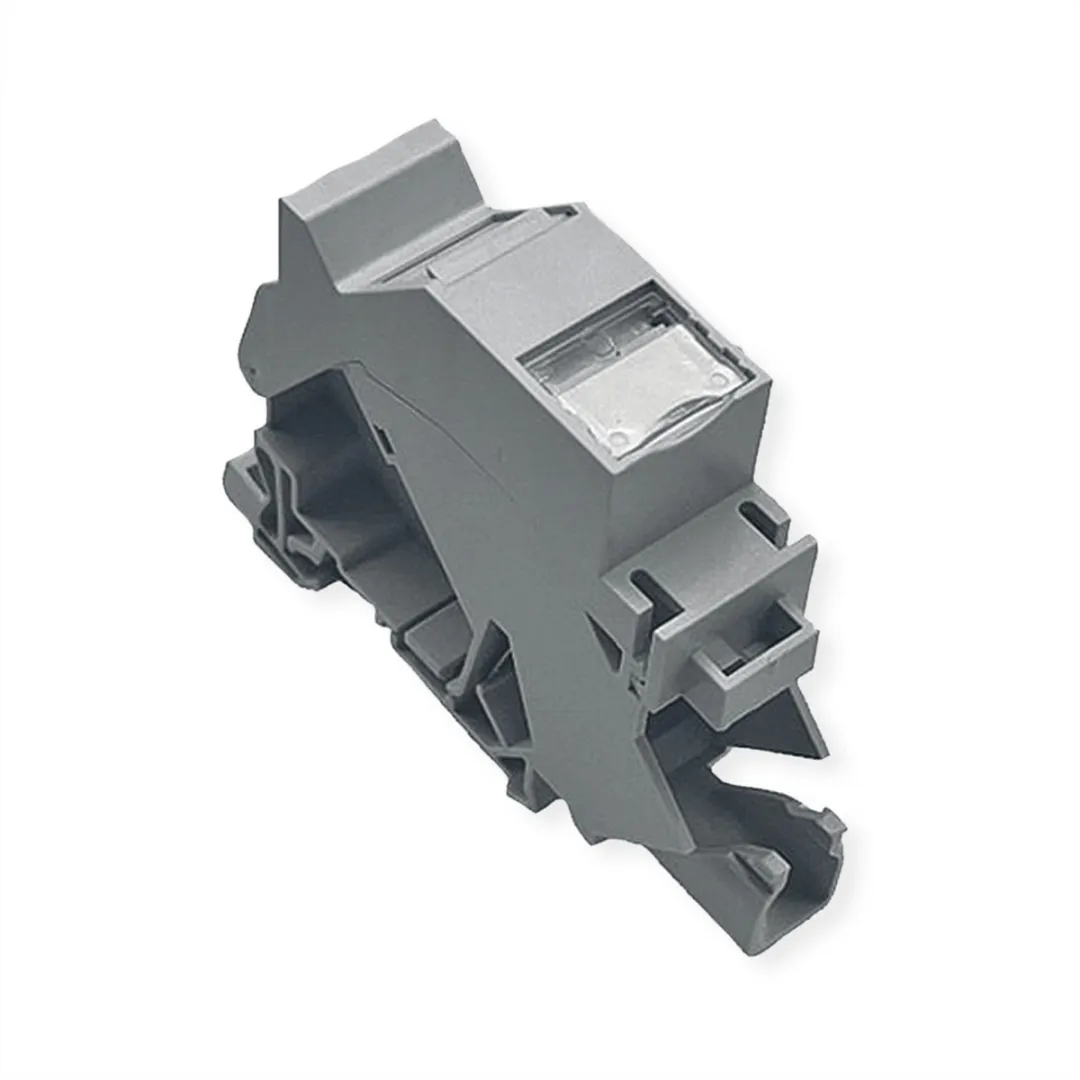 Roline DIN-railadapter Cat.6A Keystone 45° - Grijs - afbeelding 6 van 6