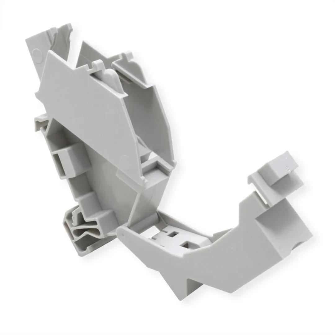 Roline DIN-railadapter Cat.6A Keystone 45° - Grijs