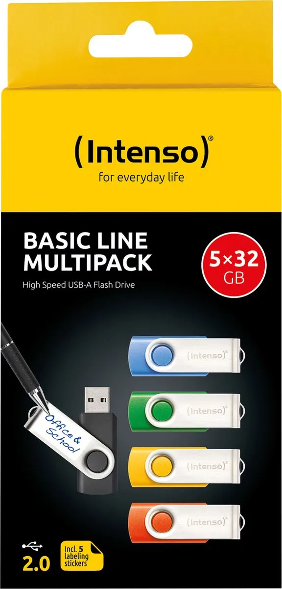 Intenso Basic Line USB-stick 32GB - 5 Stuks (Multipack)