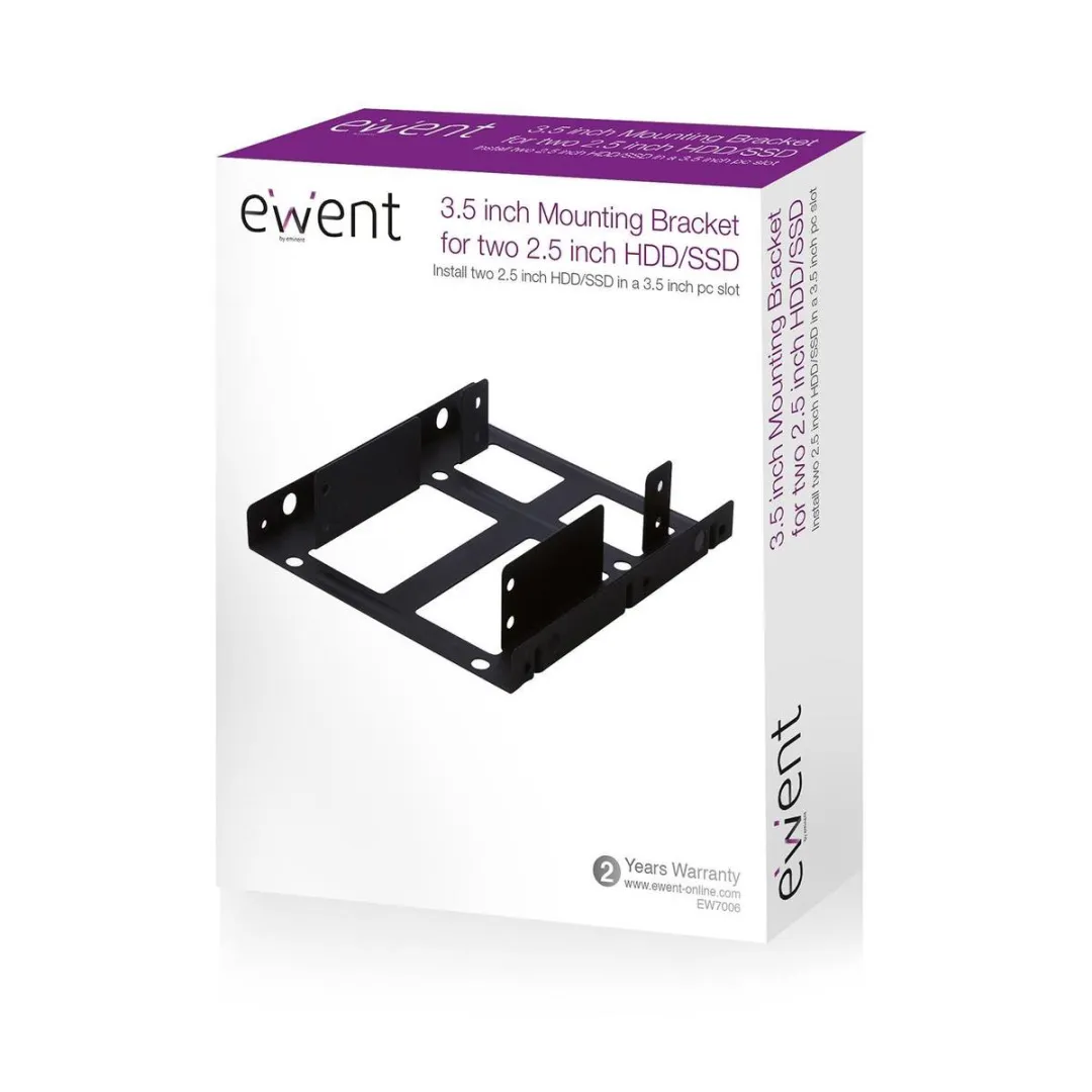 Ewent - Beugel harde schijf -capaciteit: 2 harde schijven (2,5) - 3.5 - zwart